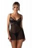 Obsessive Babydoll i stringi Perisia czarne